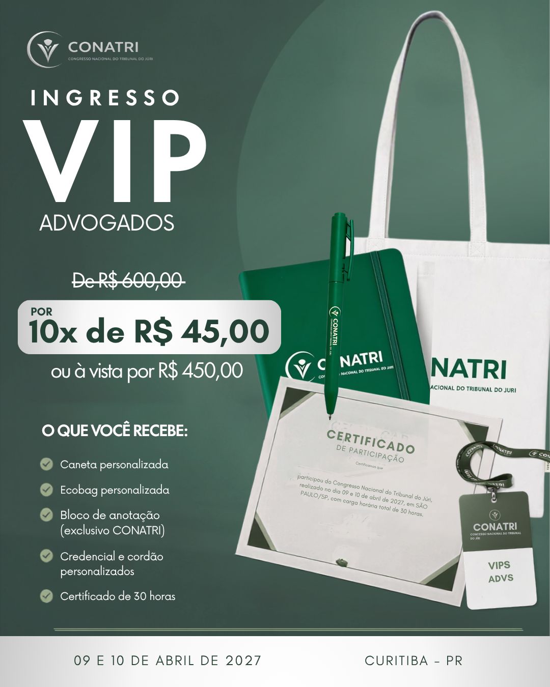 Ingresso VIP Advogados