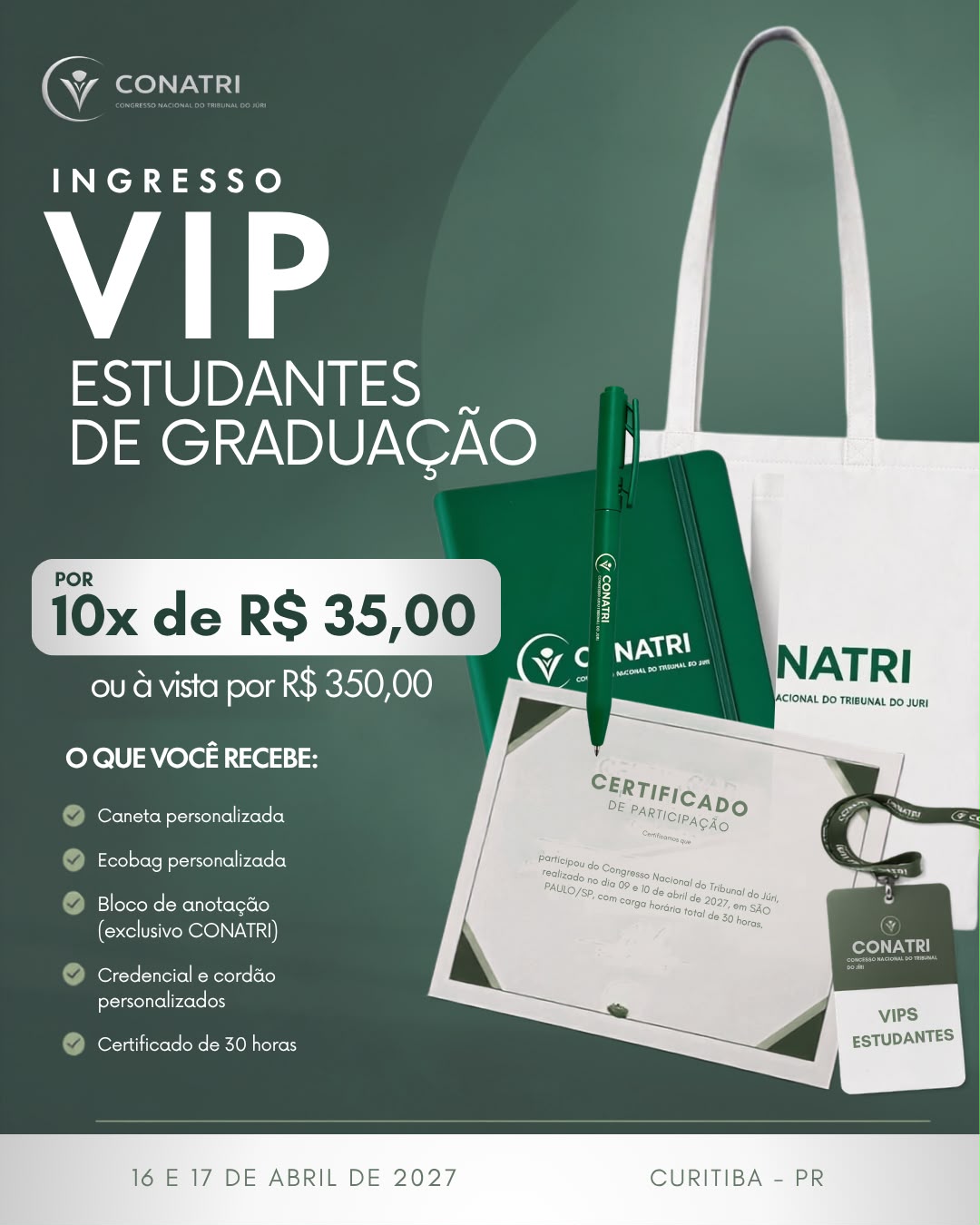 Ingresso VIP Estudantes de Graduação